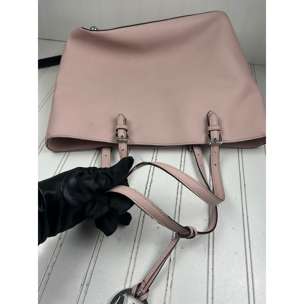 Michael Kors Vintage Pink Jet Set Saffiano Leather Multifunction Shoulder Bag - Picture 9 of 14